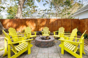 Vibrant, Colorful Condo Building with Backyard Firepit and Games
